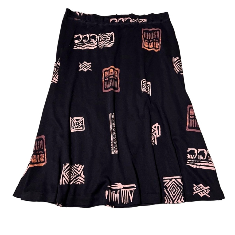 Vintage Copa Cabana Made In USA XL Volup Tribal Midi Skirt